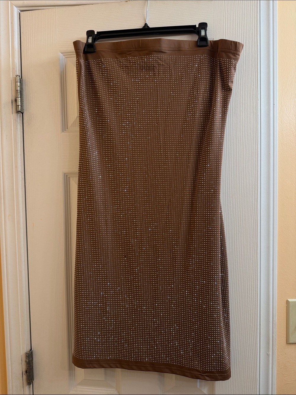 Daisy Brown Studded Pencil Skirt